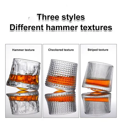 Set Of 3 Old Fashioned Whiskey Glasses Crystal Vintage Bourbon Barware Drinking • $21.99