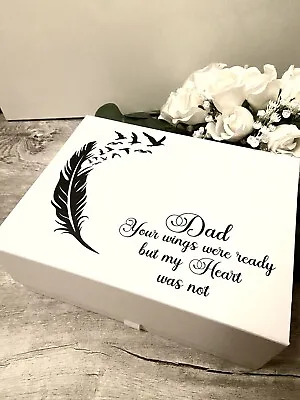 Dad Remembrance Keepsake Boxmemorial Keepsake Box Large • £13.50