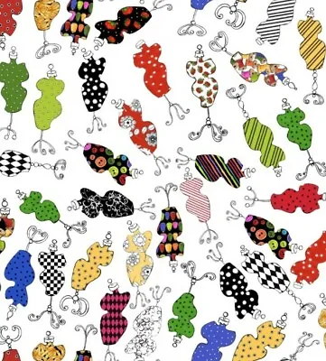$12.99 • Buy Loralie Design - Flying Forms Quilting And Crafting Cotton Fabric - Dressmaker