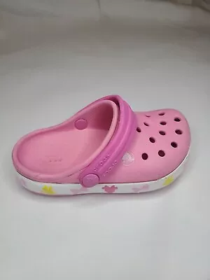 Crocs - Child Disney Minnie Mouse Pink Clogs Light Up Shoes C7  • $19.99