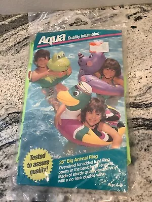 Vintage 1991 Aqua Leisure Split Ring FROG Swim Ring Pool Float 28 NEW • $19.99