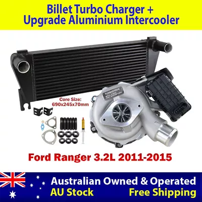 Upgrade Billet Turbo Charger With 70mm Intercooler For Ford Ranger 3.2L 2011-15 • $1520