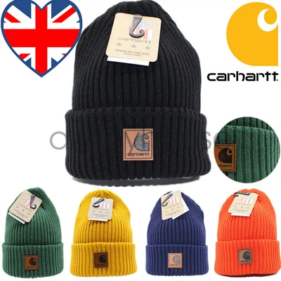 £5.86 • Buy 1X Carhartt Beanie Hat Knit Soft Pull On Acrylic Watch Cap Winter Ribs Students