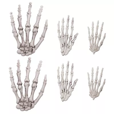 £5.99 • Buy 3 Pairs Halloween Skeleton Hand Halloween Hand Claw Mini Skeleton Ornaments