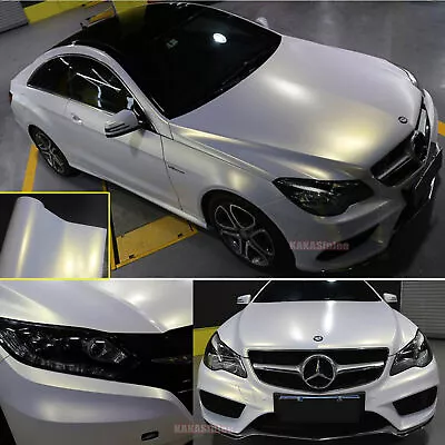 Whole Car Wrap Matte White To Gold Pearl Chameleon Vinyl Sticker 50FT X 5FT US • $267.29