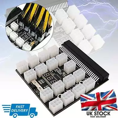 17 Port 6Pin Mining Breakout Board Adapter 12V Server Power Supply For HP - &H • £9.16