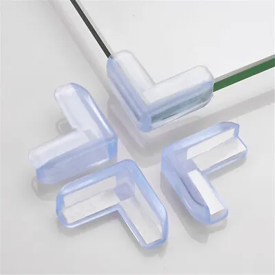 4x Baby Safety Table Edge Corner Guards Cushion L-Shaped Bumpers For Glass Table • £3.92