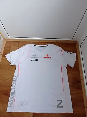 McLaren Mercedes Lewis Hamilton Formula 1 Vodafone Mobile 1 Shirt Jersey XXL • $34.99