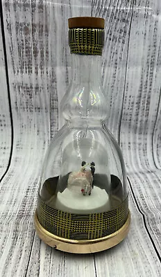 Vintage Musical Bottle Glass Liquor Decanter With Dancing Couple Japan • $118.14