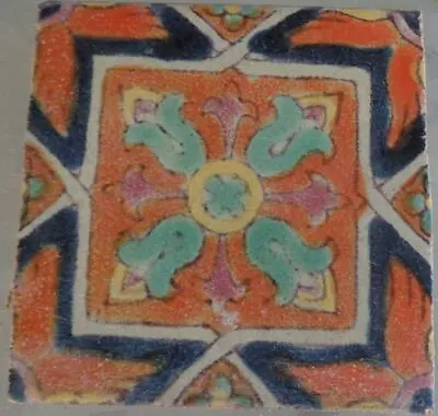 Antique Hand Painted Davies & McDonald Tile Company 5  Tile - GDC - Moorish • $69.99