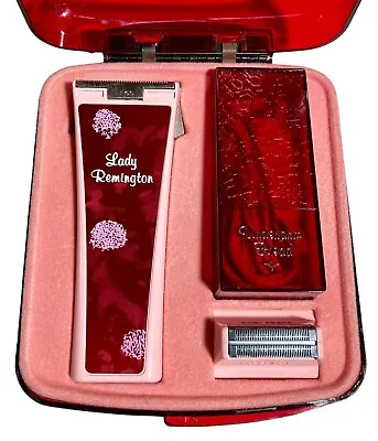 VTG Lady Remington Electric Shaver Razor Pink & Red W/Case Model 2M2L Works • $19.99