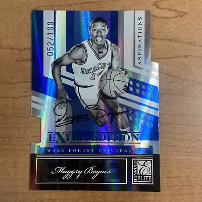 2007 Donruss Playoff Basketball Muggsy Bogues Die-Cut Auto Blue /100 WF • $10