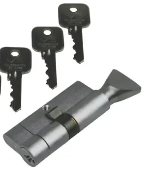 Mila 45/50 Anti Drill High Security Lock Barrel Euro Cylinder 6 Pin And 3 KEYS • £10.85