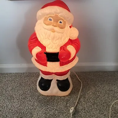 Vtg 90s Santa Claus Blow Mold Light Up Xmas Decoration 18  Grand Ventures Works! • $45