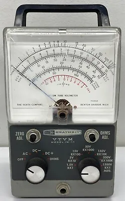 Vintage Heathkit VTVM Model IM-11 Vacuum Tube Volt Meter Powers Up NO PROBES • $55
