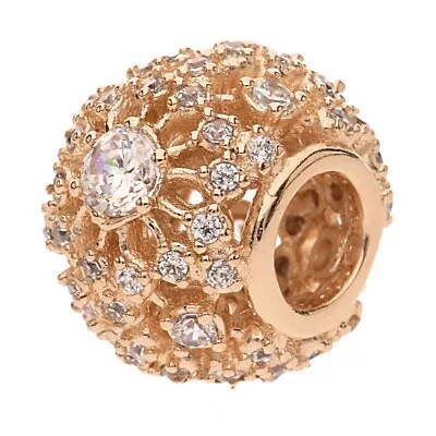 $54 • Buy Genuine Pandora Rose Gold-tone Openwork Inner Radiance Charm 781370CZ