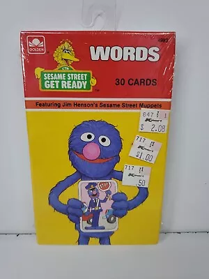 Vintage 1986 Sesame Street Flash Cards Get Ready WORDS New Sealed Jim Hensons • $9.99