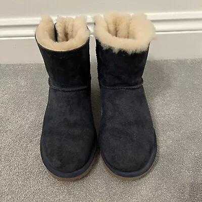 Mini Bailey Bow II Uggs Navy Size 5.5 UK • £54.99