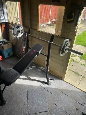 Marcy Weight Bench 20kg Olympic Bar And Weights- 2x10kg+2x5kg=30 Kg Total. • £170