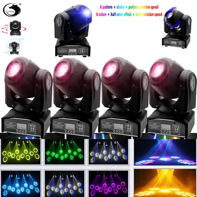 £69.99 • Buy 4PCS 120W LED Moving Head Stage Lighting RGBW 8 Gobo Beam Light DJ Disco Show
