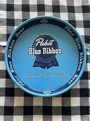 Vintage Pabst Blue Ribbon Beer Serving Tray Brewing Milwaukee Wisconsin WI PBR • $20.50