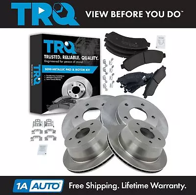 TRQ Front & Rear Premium Posi Metallic Brake Pad & Rotor Kit For GM Truck • $204.95