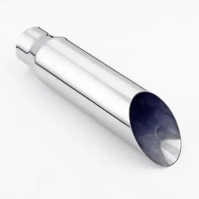 2 1/4 Inch In 3 Inch Out Diesel Truck Exhaust Tip Stainless Steel 12 Inch Long • $39.97