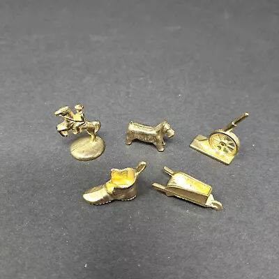 Vtg Brass Monopoly Tokens 5 Piece • $4.99