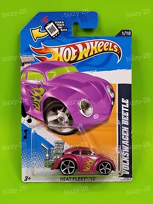 Hot Wheels HEAT FLEET '12 ~ VOLKSWAGEN BEETLE (Hot Pink) (151/247) V5669 New! • $8.95