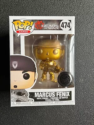 Funko Pop! Gears Of War Marcus Fenix  (Gold)  #474 GameStop Exc See Pics • $29.99