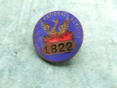 Ww2 National Service Badge 1364 Phoenix Factory Works Home Front War Effort • £28