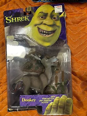 Shrek McFarlane Donkey Figure New Unopened Jaw Jabberin 2001 • $40