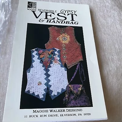 Maggie Walker Design  Pattern Reversible Gypsy Vest & Handbag New Uncut S-XXXL • $8.90