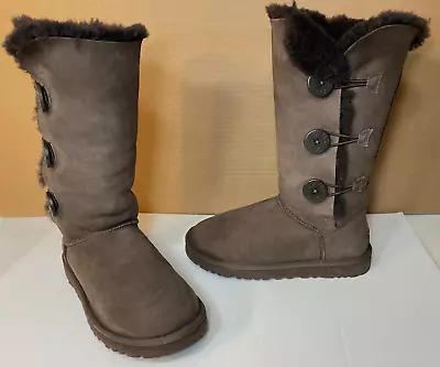 UGG 1873 BAILEY 3 BUTTON Tall Shearling Lined Snow Winter Boots Womens Sz 7 • $22.77