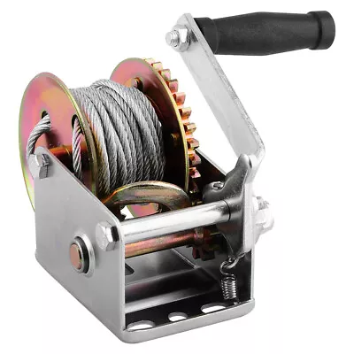 £19.99 • Buy Manual Hand Winch 600lbs Boat Trailer Caravan 8m 26ft Steel Wire Marine Puller