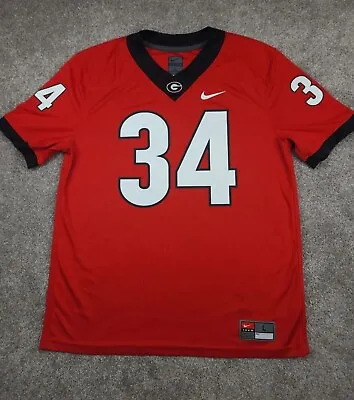 Georgia Bulldogs Nike Jersey Mens Large Herschel Walker #34 Home Jersey Dri Fit  • $54.95