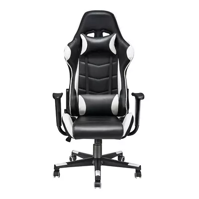 Office Chair PU Leather Swivel Chair Tilt Chair Executive Racing Gaming Computer • £66.99