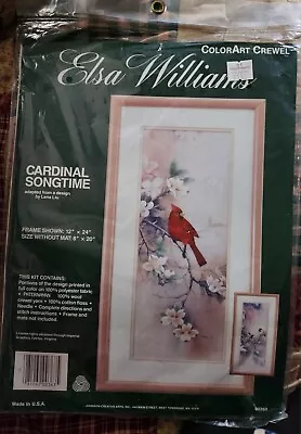 ColorArt Crewel ELSA WILLIAMS Cardinal Songtime #00363  • $10