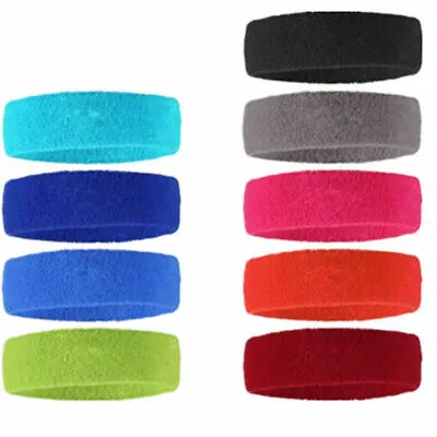 Women/Men Cotton Sweat Sweatband Headband Yoga Gym Stretch Head Band For Sport • $6.99