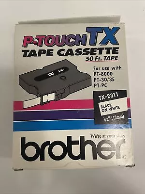 Brother P-Touch TX-2311 Black-on-white Tape Cartridge • $25