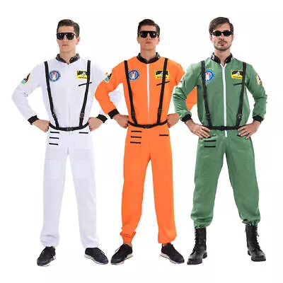 Mens Astronaut Spaceman NASA Space Suit Fancy Dress Costume Adults Outfit • £21.35