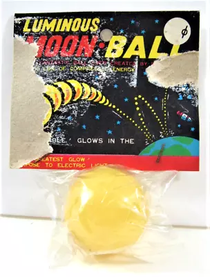 Vintage Glow In The Dark Luminous Hi Bounce Moon Ball Unsold Store Stock Japan • $32.99