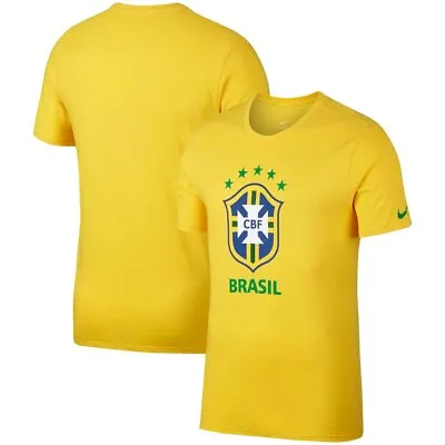 $12.94 • Buy Nike Brazil Gold Evergreen Crest Tee T-Shirt Retails $30 Brasil XL