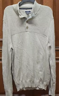 Club Room Mens Ribbed Four-Button Sweater Gray Size L • $7.99