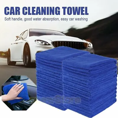 Microfiber Cleaning Cloth Towel Rag Car Polishing No Scratch Detailing Set Of 50 • $13.69