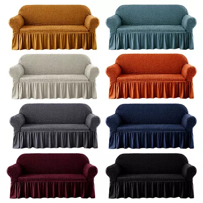 $23.20 • Buy 3D Bubble Lattice Elastic Sofa Covers Protector Spandex Slipcover 1/2/3/4 Seater