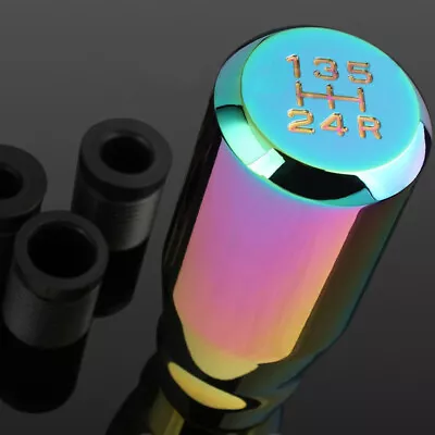 3  Universal NEO CHROME 5 Speed Car Gear Shift Knob Lever Stick Shifter Manual • $17.99