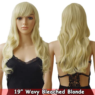 Trendy Long Straight Hair With Fringe Full Wig Heat Resistant Black Brown Wigs Z • £18.94