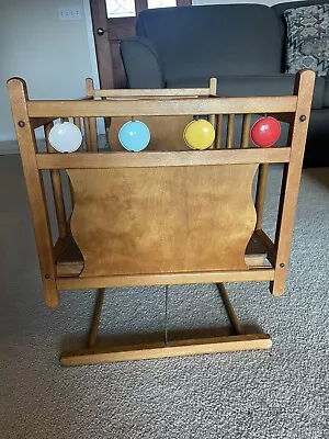 Vintage Rare 1950s Doll Cradle Bed Maple Wood • $65
