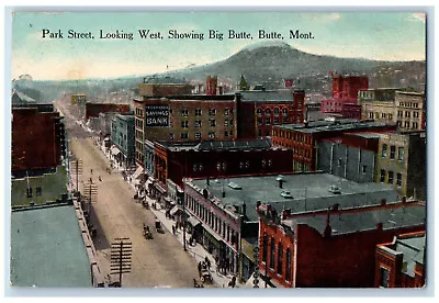 1915 Park Street Looking West Showing Big Butte Montana MT Antique Postcard • $9.98